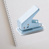 Maxbell Mini Paper Punch Adults 10 Sheet Paper Capacity Children Hole Puncher Single Blue