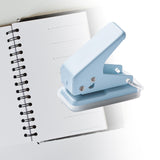 Maxbell Mini Paper Punch Adults 10 Sheet Paper Capacity Children Hole Puncher Single Blue