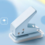Maxbell Mini Paper Punch Adults 10 Sheet Paper Capacity Children Hole Puncher Single Blue