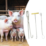 Maxbell Livestock Pig Midwifery Plier Hook Rope Tool Set of 3 for Goat Cow