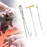 Maxbell Livestock Pig Midwifery Plier Hook Rope Tool Set of 3 for Goat Cow