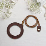 Maxbell Necklace Magnifier Multifunctional Magnifying Glass for Crafts Reading Books Deep Brown