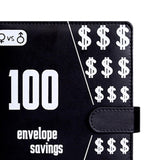 Maxbell 100 Envelope Saving Challenge Binder Reusable Budget Planner for Girls Boys Black