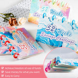 Maxbell 52 Week Saving Challenge Binder for Cash Saving Budget Binder for Girls Boys Color A
