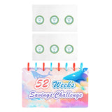 Maxbell 52 Week Saving Challenge Binder for Cash Saving Budget Binder for Girls Boys Color A