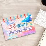 Maxbell 52 Week Saving Challenge Binder for Cash Saving Budget Binder for Girls Boys Color A