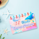 Maxbell 52 Week Saving Challenge Binder for Cash Saving Budget Binder for Girls Boys Color A