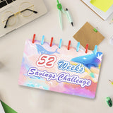 Maxbell 52 Week Saving Challenge Binder for Cash Saving Budget Binder for Girls Boys Color A