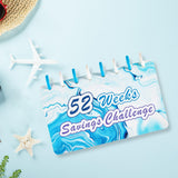 Maxbell 52 Week Saving Challenge Binder for Cash Saving Budget Binder for Girls Boys Color B