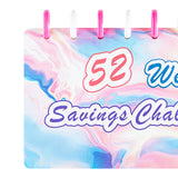 Maxbell 52 Week Saving Challenge Binder for Cash Saving Budget Binder for Girls Boys Color D