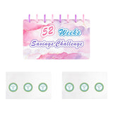 Maxbell 52 Week Saving Challenge Binder for Cash Saving Budget Binder for Girls Boys Color E