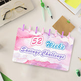 Maxbell 52 Week Saving Challenge Binder for Cash Saving Budget Binder for Girls Boys Color E