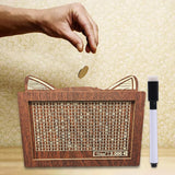 Maxbell Money Box with Counter Retro Wooden Piggy Bank for Teen Children Party Favor Euro 2000