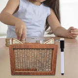 Maxbell Money Box with Counter Retro Wooden Piggy Bank for Teen Children Party Favor Euro 3000