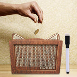 Maxbell Money Box with Counter Retro Wooden Piggy Bank for Teen Children Party Favor Euro 3000