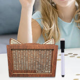 Maxbell Money Box with Counter Retro Wooden Piggy Bank for Teen Children Party Favor Euro 3000