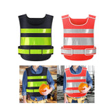 Maxbell Reflective Vest Sleeveless Construction Gear Walking Mesh Cloth Adults Women Black