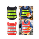 Maxbell Reflective Vest Sleeveless Construction Gear Walking Mesh Cloth Adults Women Black