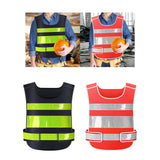 Maxbell Reflective Vest Sleeveless Construction Gear Walking Mesh Cloth Adults Women Black