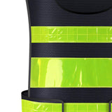Maxbell Reflective Vest Sleeveless Construction Gear Walking Mesh Cloth Adults Women Black