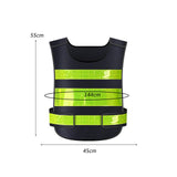 Maxbell Reflective Vest Sleeveless Construction Gear Walking Mesh Cloth Adults Women Black