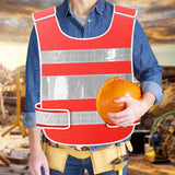 Maxbell Reflective Vest Sleeveless Construction Gear Walking Mesh Cloth Adults Women Orange