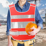 Maxbell Reflective Vest Sleeveless Construction Gear Walking Mesh Cloth Adults Women Orange