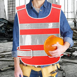 Maxbell Reflective Vest Sleeveless Construction Gear Walking Mesh Cloth Adults Women Orange