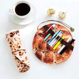Maxbell Rolled Pen Case Pencil Roll Case for Colored Pen Stationeries Makeup Brushes