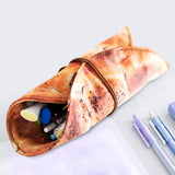 Maxbell Rolled Pen Case Pencil Roll Case for Colored Pen Stationeries Makeup Brushes