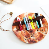 Maxbell Rolled Pen Case Pencil Roll Case for Colored Pen Stationeries Makeup Brushes