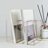 Maxbell Magazine Newspaper Holder Office File Organizer for Magazine Book Decoration Gold