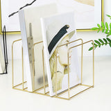 Maxbell Magazine Newspaper Holder Office File Organizer for Magazine Book Decoration Gold