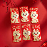 Maxbell 6Pcs Chinese New Year Red Envelopes for Birthday Year of Dragon Dinner Party Style B