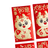 Maxbell 6Pcs Chinese New Year Red Envelopes for Birthday Year of Dragon Dinner Party Style B
