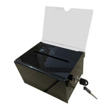 Maxbell Acrylic Donation Case Transparent with Lock Charity for Voting Tabletop Shop