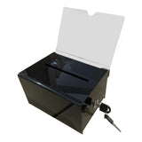 Maxbell Acrylic Donation Case Transparent with Lock Charity for Voting Tabletop Shop