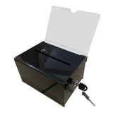 Maxbell Acrylic Donation Case Transparent with Lock Charity for Voting Tabletop Shop