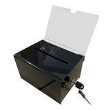 Maxbell Acrylic Donation Case Transparent with Lock Charity for Voting Tabletop Shop