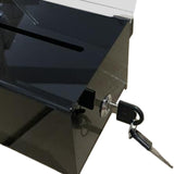 Maxbell Acrylic Donation Case Transparent with Lock Charity for Voting Tabletop Shop