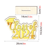 Maxbell Table Toppers for Senior High School Freestanding for Mantel Party Bookshelf Gold