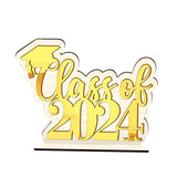 Maxbell Table Toppers for Senior High School Freestanding for Mantel Party Bookshelf Gold