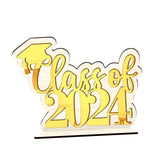 Maxbell Table Toppers for Senior High School Freestanding for Mantel Party Bookshelf Gold