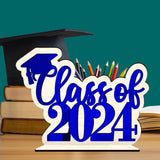 Maxbell Table Toppers for Senior High School Freestanding for Mantel Party Bookshelf Blue