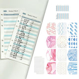 Maxbell 12 Pieces Cash Envelopes for Budgeting Accounting Organizer Binder Envelopes Style B