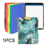 Maxbell Spiral Clipboard Folio with Notepad Clipboard Folder with Storage for Office