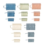 Maxbell 15Pcs Mesh Zipper Pouch Nylon Folder Document Pockets for Organizing Storage