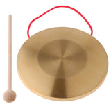 7Inch Hand Gong Cymbals Brass Copper Chapel Opera Percussion Musical Instruments with Round Play Hammer (18cm) - Aladdin Shoppers