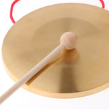 7Inch Hand Gong Cymbals Brass Copper Chapel Opera Percussion Musical Instruments with Round Play Hammer (18cm) - Aladdin Shoppers