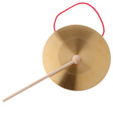 7Inch Hand Gong Cymbals Brass Copper Chapel Opera Percussion Musical Instruments with Round Play Hammer (18cm) - Aladdin Shoppers